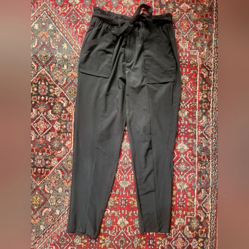 M Black High Waist Pants